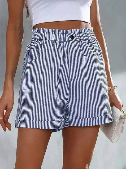 Zoë - Loose Casual Striped Shorts