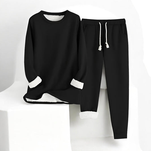 Fleece Lounge Set | Sweater and Adjustable Waist Pants