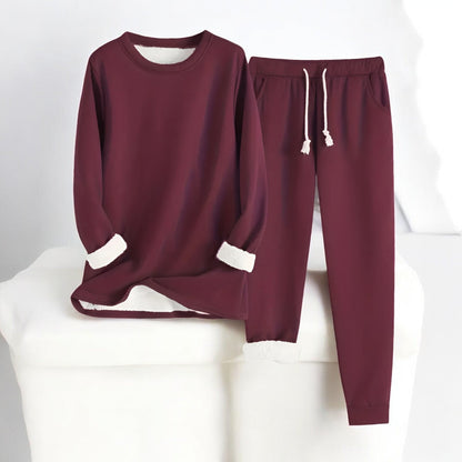 Fleece Lounge Set | Sweater and Adjustable Waist Pants