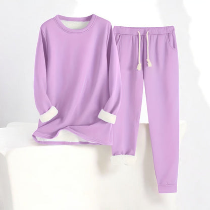 Fleece Lounge Set | Sweater and Adjustable Waist Pants