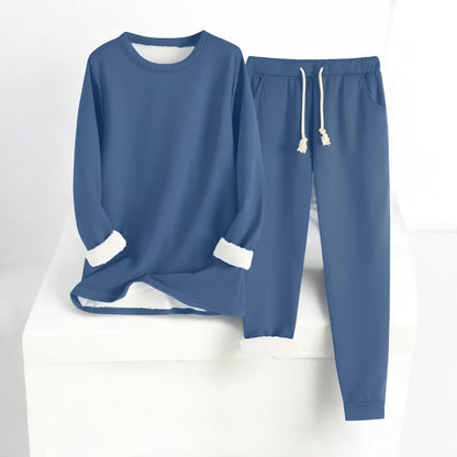 Fleece Lounge Set | Sweater and Adjustable Waist Pants