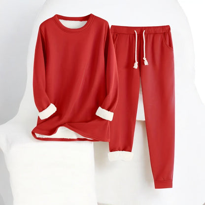 Fleece Lounge Set | Sweater and Adjustable Waist Pants