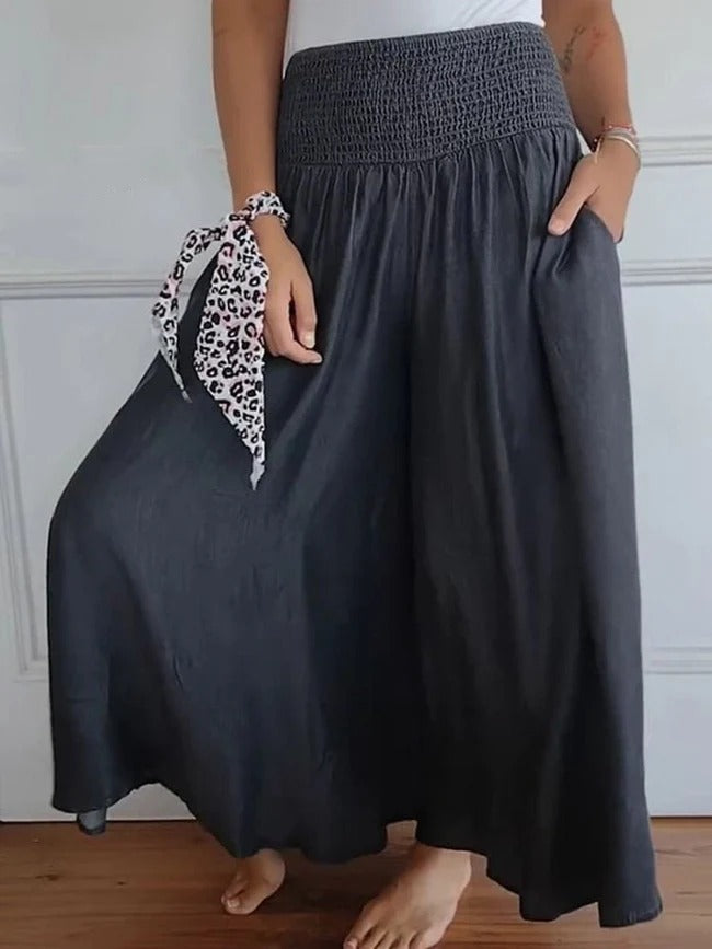 Diana - Wide Pants with an Elastic Waistband