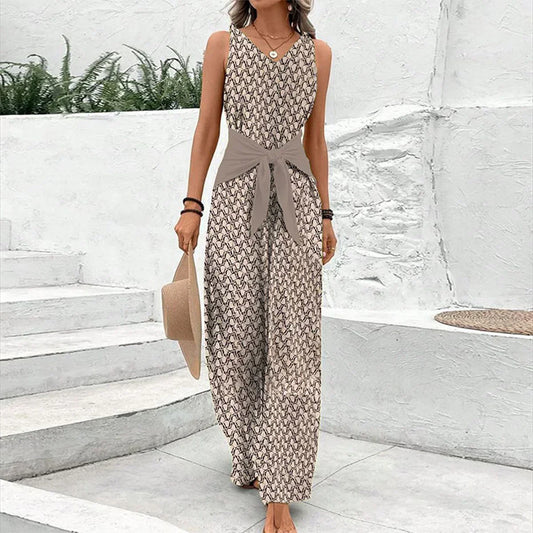 Mila - Sleeveless and Crew Neck Jumpsuit